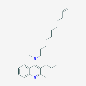 molecular formula C25H38N2 B12916824 N,2-Dimethyl-3-propyl-N-(undec-10-EN-1-YL)quinolin-4-amine CAS No. 88484-73-5