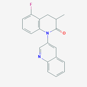 molecular formula C19H15FN2O B12916833 5-Fluoro-3-methyl-3,4-dihydro-2H-[1,3'-biquinolin]-2-one CAS No. 918645-82-6