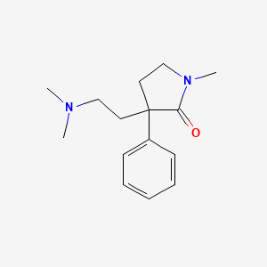 molecular formula C15H22N2O B12916869 3-(2-(Dimethylamino)ethyl)-1-methyl-3-phenylpyrrolidin-2-one CAS No. 20538-18-5