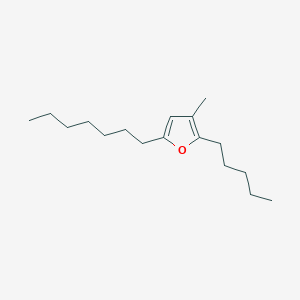 5-Heptyl-3-methyl-2-pentylfuran