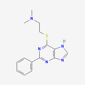 N,N-Dimethyl-2-[(2-phenyl-7H-purin-6-yl)sulfanyl]ethan-1-amine