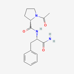 molecular formula C16H21N3O3 B12916896 1-Acetyl-L-prolyl-L-phenylalaninamide CAS No. 60240-12-2