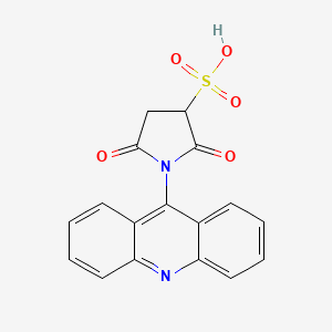 molecular formula C17H12N2O5S B12916898 1-(Acridin-9-YL)-2,5-dioxopyrrolidine-3-sulfonic acid CAS No. 89685-75-6