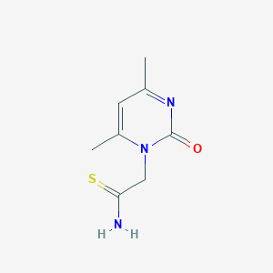 molecular formula C8H11N3OS B1291692 2-(4,6-Dimethyl-2-oxo-1,2-dihydropyrimidin-1-yl)ethanethioamide 