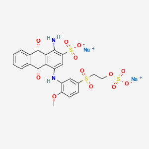 Disodium 1-amino-9,10-dihydro-4-((2-methoxy-5-((2-(sulphonatooxy)ethyl)sulphonyl)phenyl)amino)-9,10-dioxoanthracene-2-sulphonate