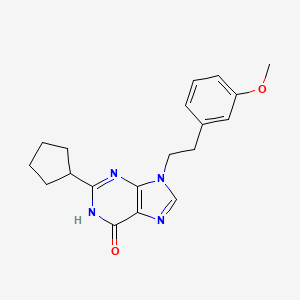 2-Cyclopentyl-9-[2-(3-methoxyphenyl)ethyl]-3,9-dihydro-6H-purin-6-one