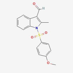 1-(4-Methoxybenzene-1-sulfonyl)-2-methyl-1H-indole-3-carbaldehyde