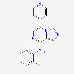 molecular formula C19H17N5 B12917038 N-(2,6-Dimethylphenyl)-5-(pyridin-4-yl)imidazo[1,5-a]pyrazin-8-amine CAS No. 849200-70-0