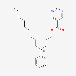 4-Phenyltridecyl pyrimidine-5-carboxylate