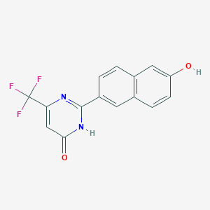 2-(6-Oxonaphthalen-2(6H)-ylidene)-6-(trifluoromethyl)-2,3-dihydropyrimidin-4(1H)-one