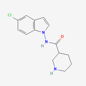 molecular formula C14H16ClN3O B12917060 n-(5-Chloro-1h-indol-1-yl)piperidine-3-carboxamide CAS No. 919102-38-8