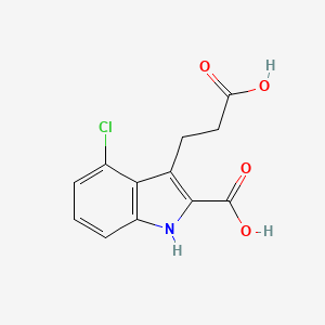 3-(2-Carboxyethyl)-4-chloro-1H-indole-2-carboxylic acid