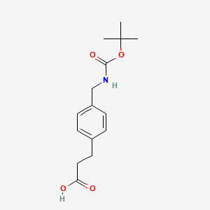 molecular formula C15H21NO4 B1291711 3-(4-((Tert-butoxycarbonylamino)methyl)phenyl)propanoic acid CAS No. 132691-45-3