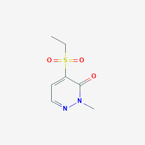 molecular formula C7H10N2O3S B12917129 4-(ethylsulfonyl)-2-methylpyridazin-3(2H)-one CAS No. 113708-19-3