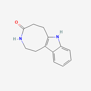 molecular formula C13H14N2O B12917184 1,2,3,5,6,7-Hexahydro-4H-azocino[5,4-b]indol-4-one CAS No. 73554-46-8