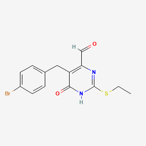 5-(4-Bromobenzyl)-2-(ethylsulfanyl)-6-oxo-3,6-dihydropyrimidine-4-carbaldehyde