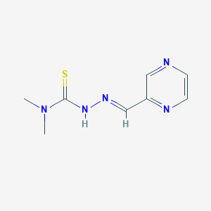 molecular formula C8H11N5S B12917193 N,N-Dimethyl-2-(pyrazin-2-ylmethylene)hydrazinecarbothioamide 