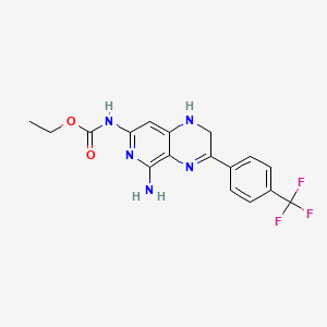 Carbamic acid, (5-amino-1,2-dihydro-3-(4-(trifluoromethyl)phenyl)pyrido(3,4-b)pyrazin-7-yl)-, ethyl ester