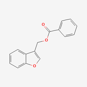 molecular formula C16H12O3 B12917220 Benzofuran-3-ylmethyl benzoate 