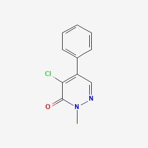 molecular formula C11H9ClN2O B12917239 3(2H)-Pyridazinone, 4-chloro-2-methyl-5-phenyl- CAS No. 663953-56-8