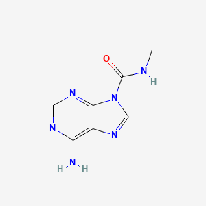 molecular formula C7H8N6O B12917266 6-Amino-N-methyl-9H-purine-9-carboxamide CAS No. 64442-29-1