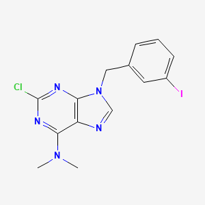 9H-Purin-6-amine, 2-chloro-9-((3-iodophenyl)methyl)-N,N-dimethyl-