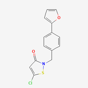 5-chloro-2-(4-(furan-2-yl)benzyl)isothiazol-3(2H)-one