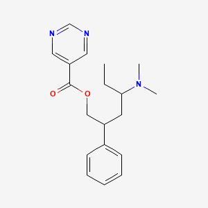 4-(Dimethylamino)-2-phenylhexyl pyrimidine-5-carboxylate