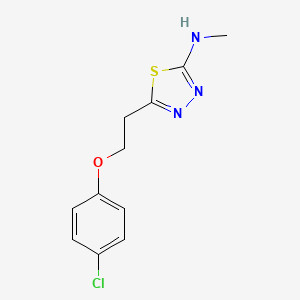 5-(2-(4-Chlorophenoxy)ethyl)-N-methyl-1,3,4-thiadiazol-2-amine