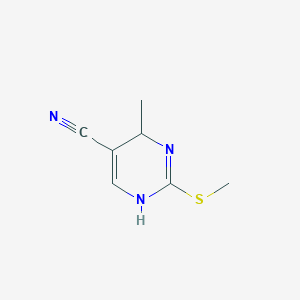 molecular formula C7H9N3S B12917341 4-Methyl-2-(methylsulfanyl)-1,4-dihydropyrimidine-5-carbonitrile CAS No. 89079-60-7