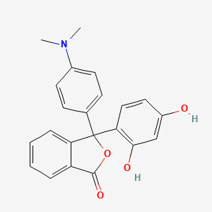 molecular formula C22H19NO4 B12917349 3-(2,4-Dihydroxyphenyl)-3-[4-(dimethylamino)phenyl]-2-benzofuran-1(3h)-one CAS No. 6310-69-6