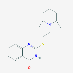 2-{[2-(2,2,6,6-Tetramethylpiperidin-1-yl)ethyl]sulfanyl}quinazolin-4(1H)-one