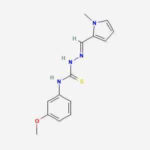 1H-Pyrrole-2-carboxaldehyde, 1-methyl-, 4-(m-methoxyphenyl)thiosemicarbazone