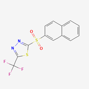 2-(Naphthalene-2-sulfonyl)-5-(trifluoromethyl)-1,3,4-thiadiazole