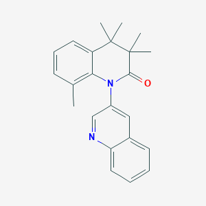 molecular formula C23H24N2O B12917473 3,3,4,4,8-Pentamethyl-3,4-dihydro-2H-[1,3'-biquinolin]-2-one CAS No. 918646-34-1