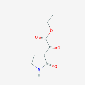 molecular formula C8H11NO4 B12917487 Ethyl 2-oxo-2-(2-oxopyrrolidin-3-yl)acetate CAS No. 90090-56-5