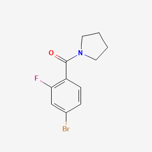 B1291750 1-[(4-Bromo-2-fluorophenyl)carbonyl]pyrrolidine CAS No. 882689-88-5
