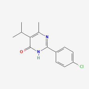 2-(4-Chlorophenyl)-6-methyl-5-(propan-2-yl)pyrimidin-4(1H)-one