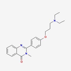 molecular formula C22H27N3O2 B12917526 2-(4-(3-(Diethylamino)propoxy)phenyl)-3-methylquinazolin-4(3H)-one CAS No. 88933-00-0