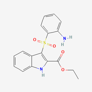 1H-Indole-2-carboxylic acid, 3-((2-aminophenyl)sulfonyl)-, ethyl ester