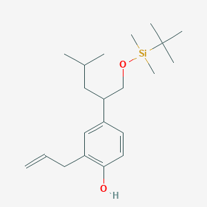 molecular formula C21H36O2Si B1291759 2-Allyl-4-[1-(tert-butyldimethylsilanyloxymethyl)-3-methylbutyl]phenol CAS No. 885266-51-3