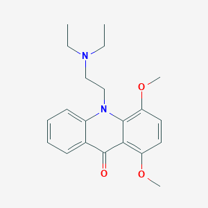 molecular formula C21H26N2O3 B12917603 10-(2-(Diethylamino)ethyl)-1,4-dimethoxy-9(10H)-acridinone CAS No. 141992-58-7