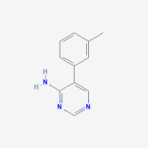 molecular formula C11H11N3 B12917608 4-Pyrimidinamine, 5-(3-methylphenyl)- CAS No. 39101-40-1