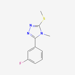 1H-1,2,4-Triazole, 3-(3-fluorophenyl)-4-methyl-5-(methylthio)-