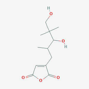 molecular formula C12H18O5 B12917688 3-(3,5-Dihydroxy-2,4,4-trimethylpentyl)furan-2,5-dione 