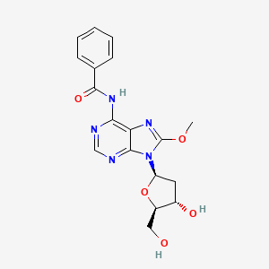 N-(9-((2R,4S,5R)-4-Hydroxy-5-(hydroxymethyl)tetrahydrofuran-2-yl)-8-methoxy-9H-purin-6-yl)benzamide