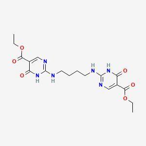 Diethyl 2,2'-(butane-1,4-diylbis(azanediyl))bis(6-oxo-1,6-dihydropyrimidine-5-carboxylate)