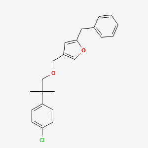 molecular formula C22H23ClO2 B12917755 Furan, 4-((2-(4-chlorophenyl)-2-methylpropoxy)methyl)-2-(phenylmethyl)- CAS No. 80843-64-7