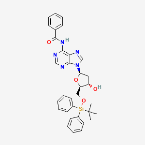 N-[9-[(2R,4S,5R)-5-[[tert-butyl(diphenyl)silyl]oxymethyl]-4-hydroxyoxolan-2-yl]purin-6-yl]benzamide