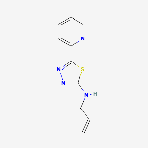 molecular formula C10H10N4S B12917772 N-(Prop-2-en-1-yl)-5-(pyridin-2-yl)-1,3,4-thiadiazol-2-amine CAS No. 207307-88-8